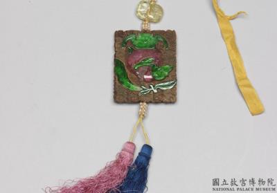 图片[2]-Gem-inlaid agarwood scent pendant with symbols of fortune and longevity, Qing dynasty (1644-1911)-China Archive